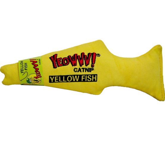 Ducky World Catnip Toy - Fish 7", couleur: Jaune