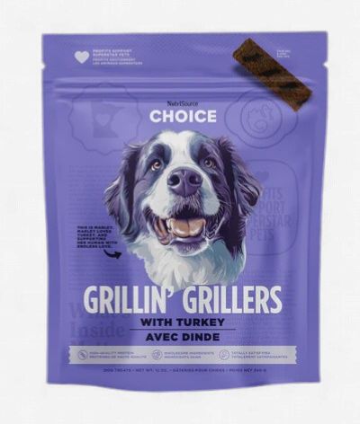 NutriSource - Gateries pour chien, Grillin' Grillers, format: 12oz, saveur: Dinde