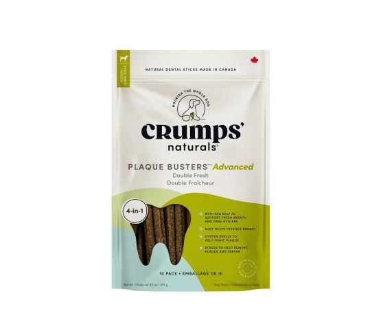 Crumps' - Naturals, Plaque Buster Advanced, Oral Care 270g for Medium &amp; Large Dogs