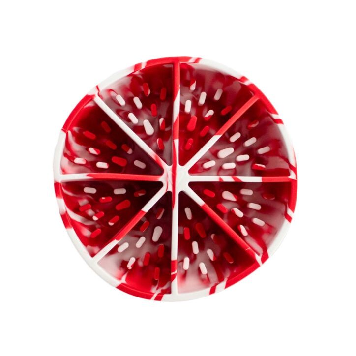 Dog'sCrush - Christmas Slow Feeder Bowl, Colour: Canne de bonbon, taille: Agrumes (M)