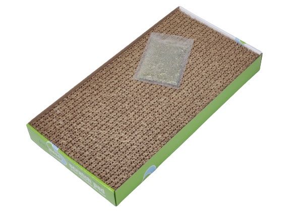 Vanness - Grattoir en Carton avec Herbes à Chat