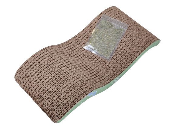 Vanness - Grattoir en Carton avec Herbes à Chat