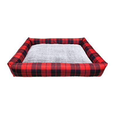 Ruff Love - Lit pour chien, Coussin nuage à carreaux Buffalo, taille: 35''x46''