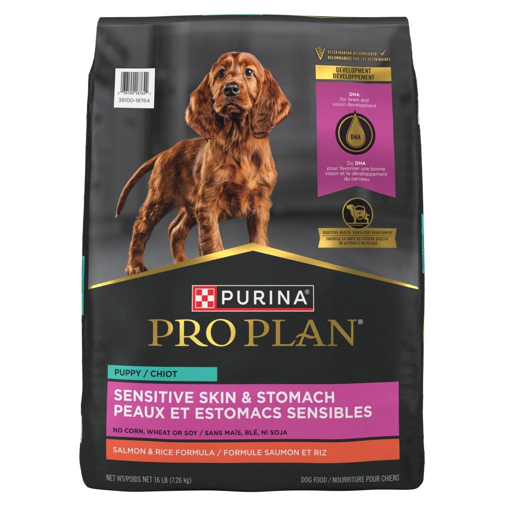 ProPlan - Chiot peaux et estomac sensible saumon et riz 10.9 kg