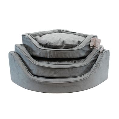 Ruff Love - Lit gris en coin, taille: Petit