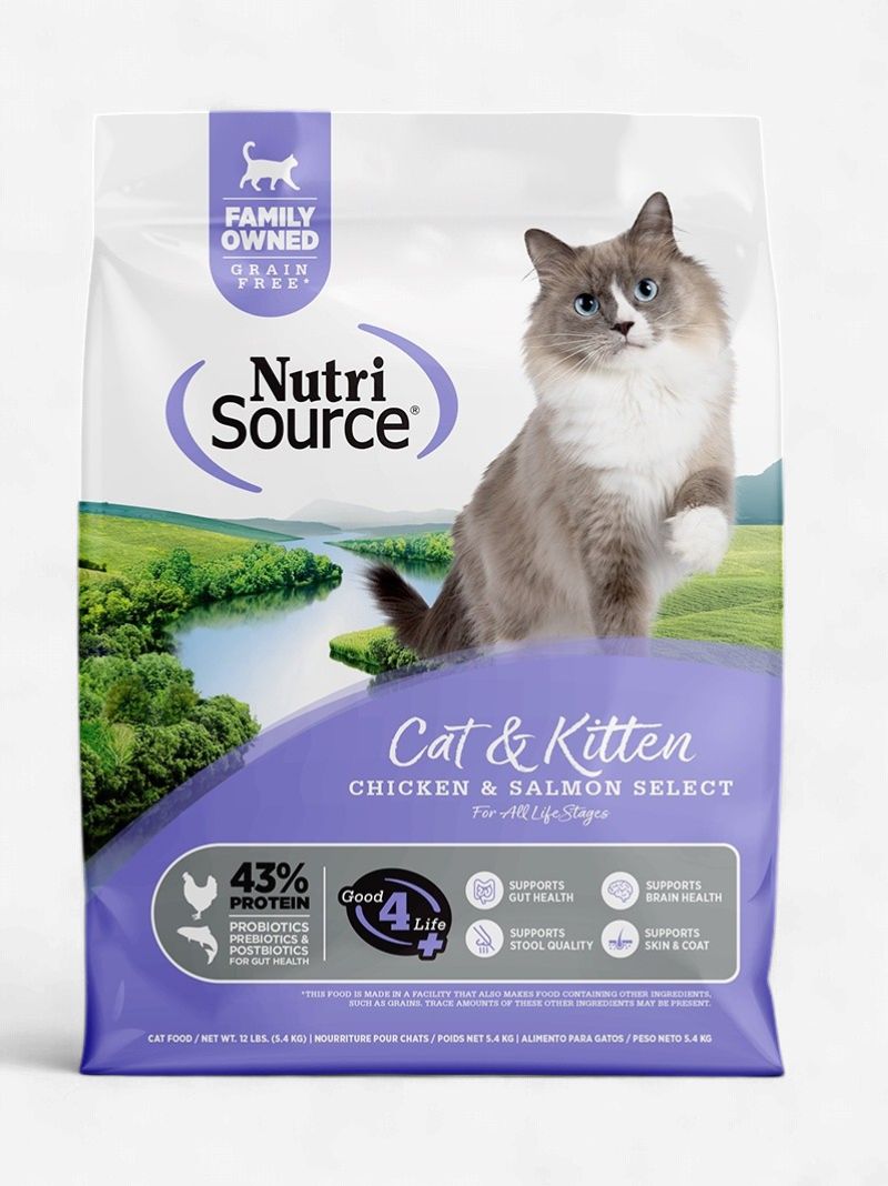 NutriSource - Recette Poulet &amp; Saumon Select, Sans Grains, format: 4 lb