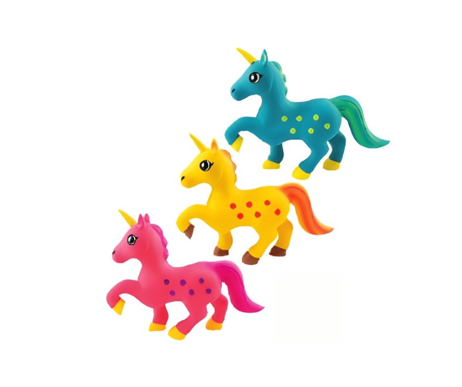 Riga- Jouet latex licorne couleurs a ssorties