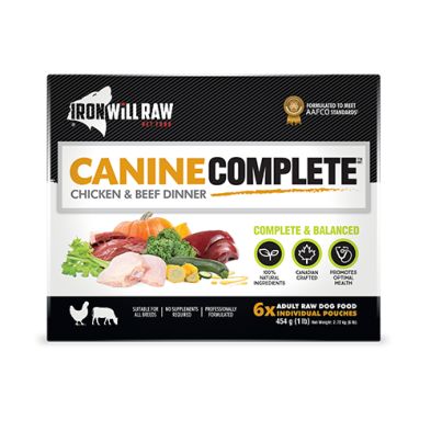 Iron Will Raw - Crue pour chien, Canine Complete, Poulet et Boeuf - 6lbs