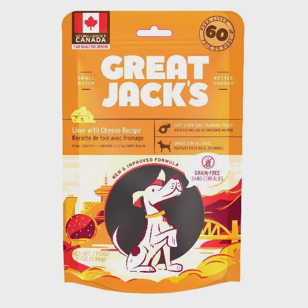 Great Jacks- Gâteries molles d'entrainement au foie et fromage