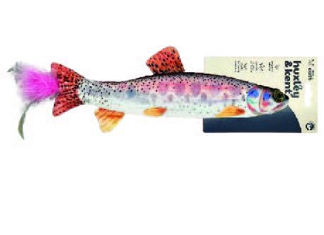 Huxley &amp; Kent- Truite arc-en-ciel '' kicker'' peluche pour chat  14.5pouce