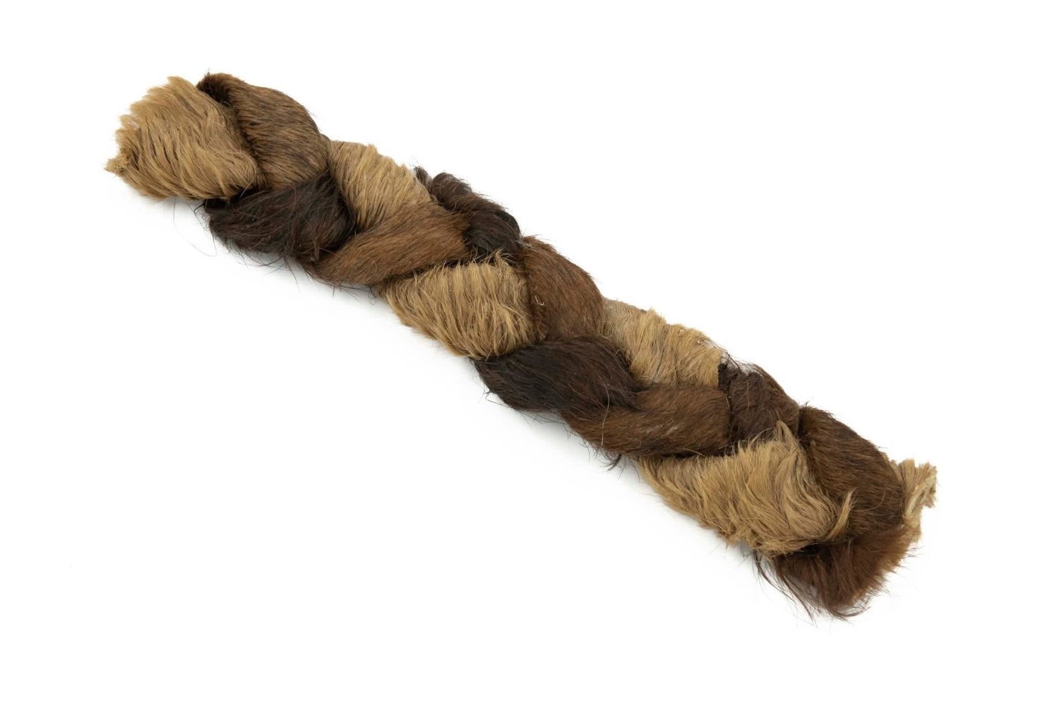 Vrac pour chien - Tresse de peau de boeuf poilu 10-12 po