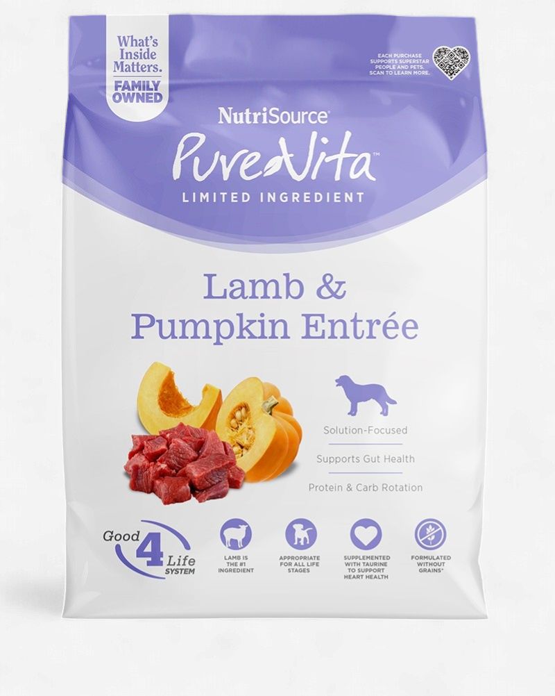 PureVita - Entrée d'Agneau &amp; Citrouille, Sans Grains, format: 25 lb