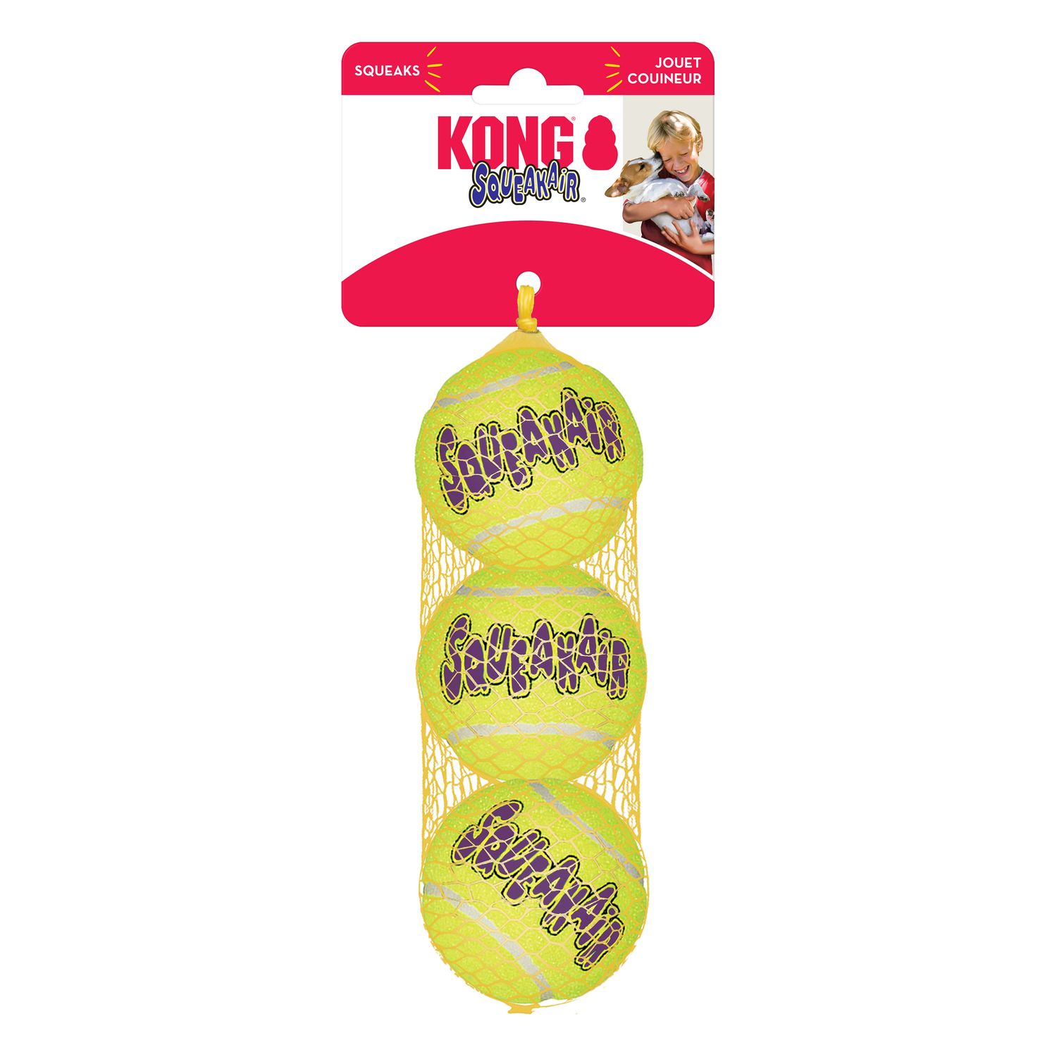 Kong - Squeakair ,balle type tennis quinneur jaune