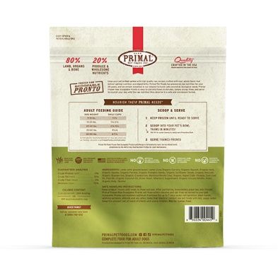 Primal - Pronto, nourriture crue pour chien 4 lbs