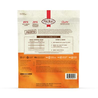 Primal - Pronto, Nourriture crue pour chien en bouchées 4 lbs