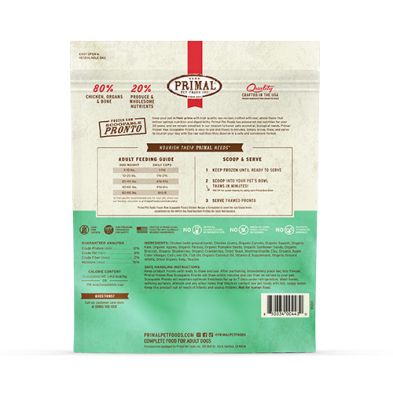 Primal - Pronto, Nourriture crue pour chien en bouchées 4 lbs