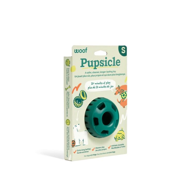 Woof Pet- Pupsicle vert, jouet a remplissage