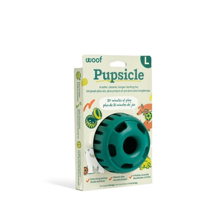 Woof Pet- Pupsicle vert, jouet a remplissage