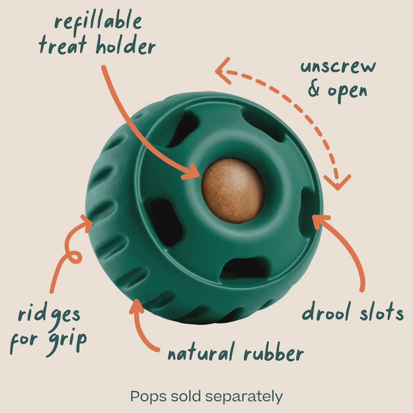 Woof Pet- Pupsicle vert, jouet a remplissage