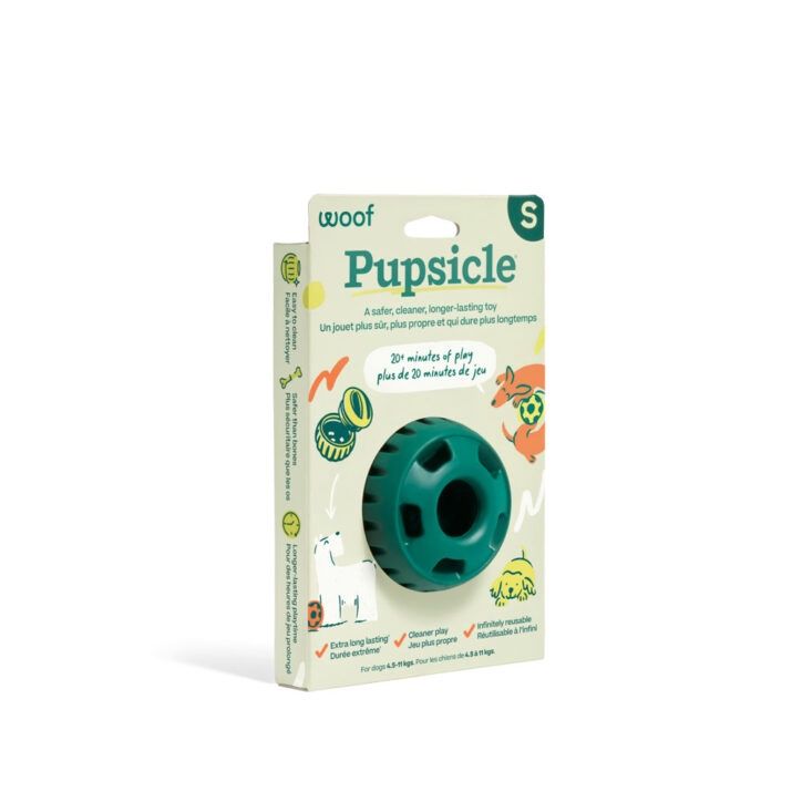 Woof Pet- Pupsicle vert, jouet a remplissage, format: Petit