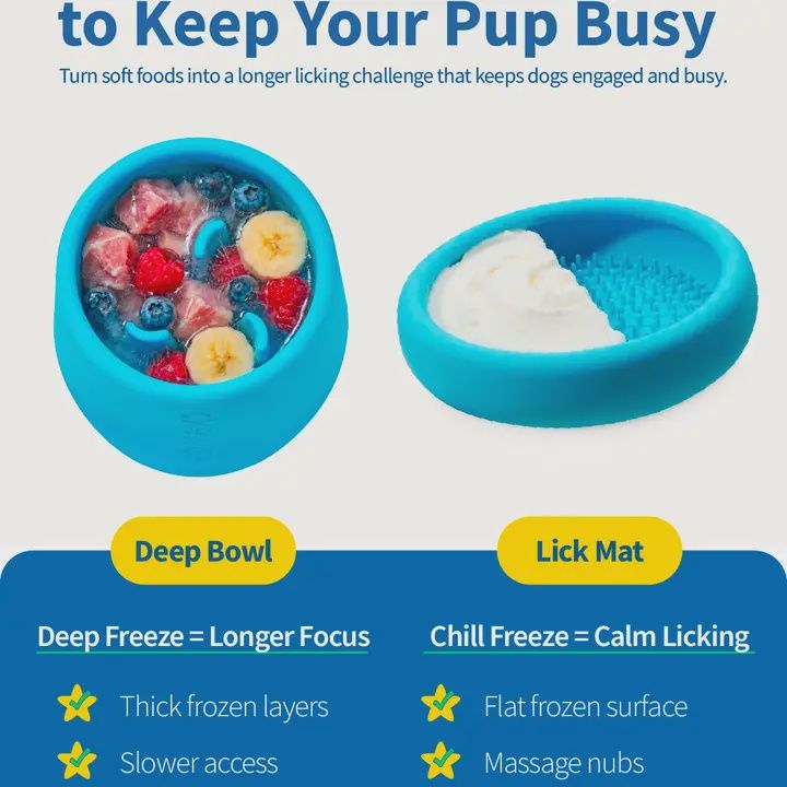 Chewise- Bol et tapis de lèche 2 en 1 orange