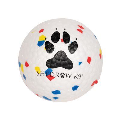 Shedrow K9 - Balle flexiplay blanche pigmenter, taille: Grand