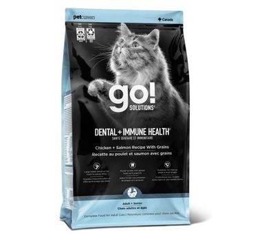 Go! -Santé Dentaire Et Immunitaire Pour Chat Poulet Et Saumon Avec Grains 6 Lbs