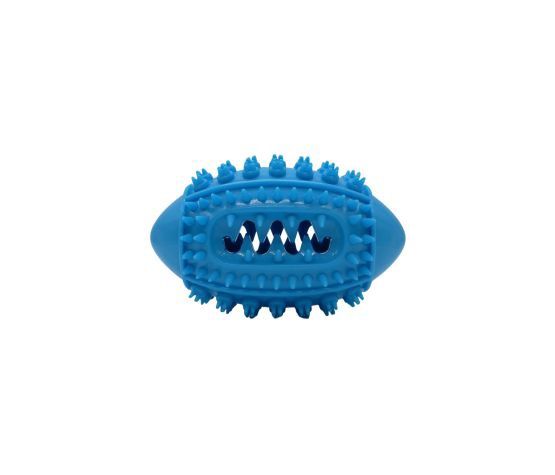 Bud'z- Jouet en caoutchouc pour chien ballon de football, couleur: Bleu