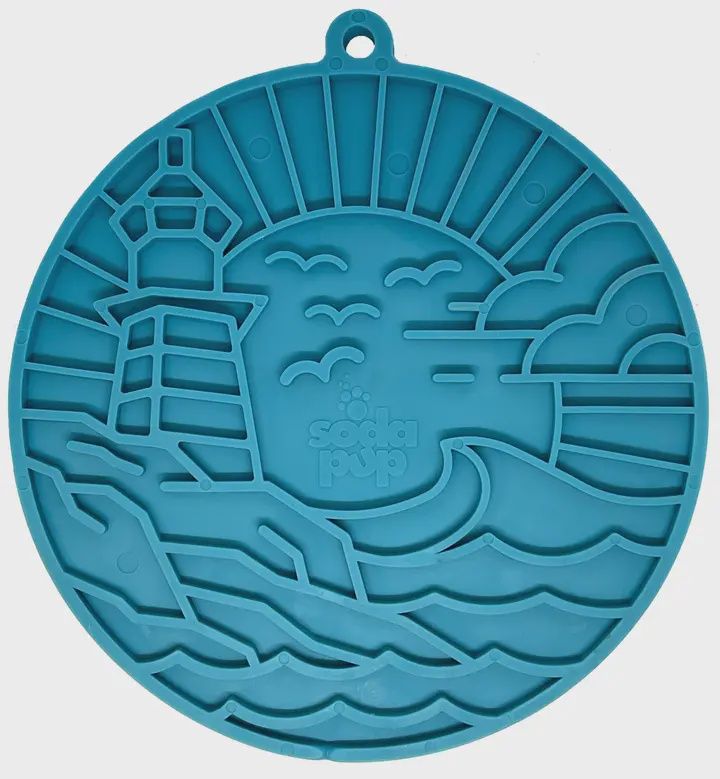 SodaPup -Tapis à lécher d’enrichissement Lighthouse eMat avec ventouses