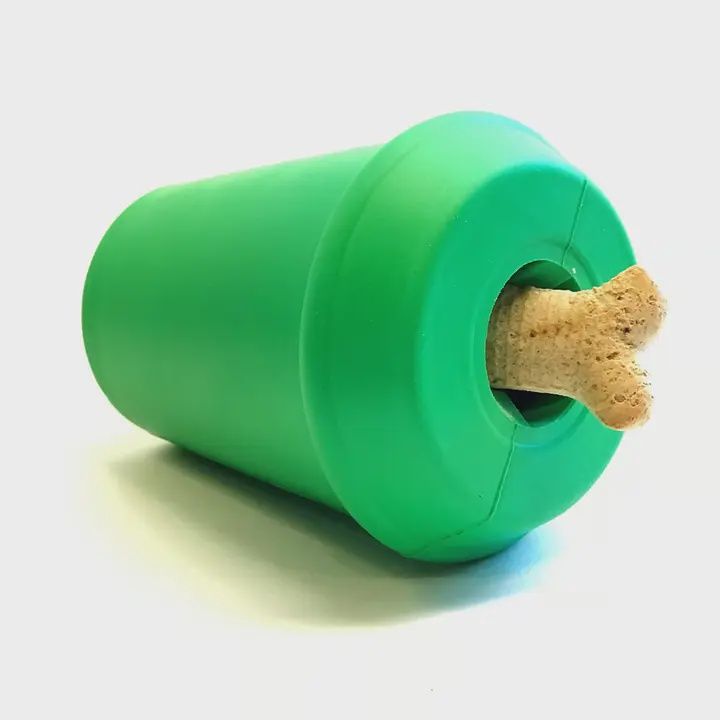 SodaPup -Jouet à mâcher durable en caoutchouc en forme de tasse à café avec distributeur de friandises