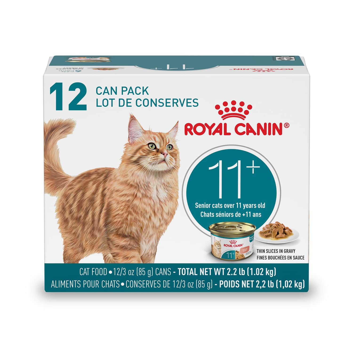 Royal Canin - Âgé 11+, Fines tranches en sauce, conserve