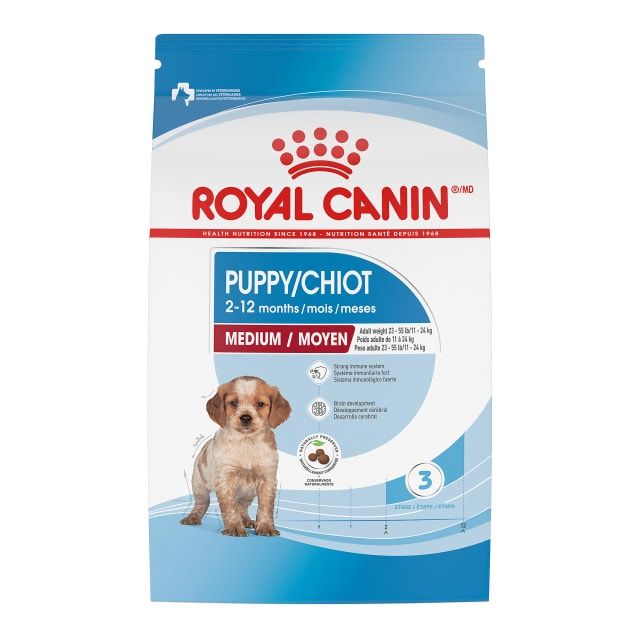 Royal Canin- Chiot de moyenne race, format: 4lbs
