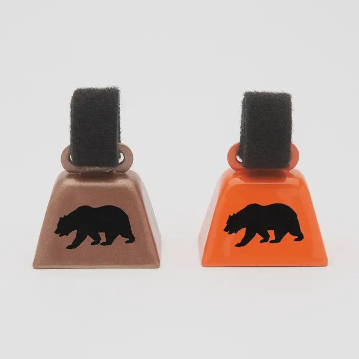 Bevin Bells- Cloche contre les ours avec velcro, couleur: Orange, format: 1-3/8 pouce