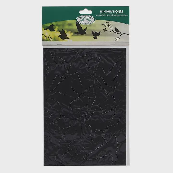 Esschert Design-Autocollant de fenêtre Oiseaux , vinyle, noir