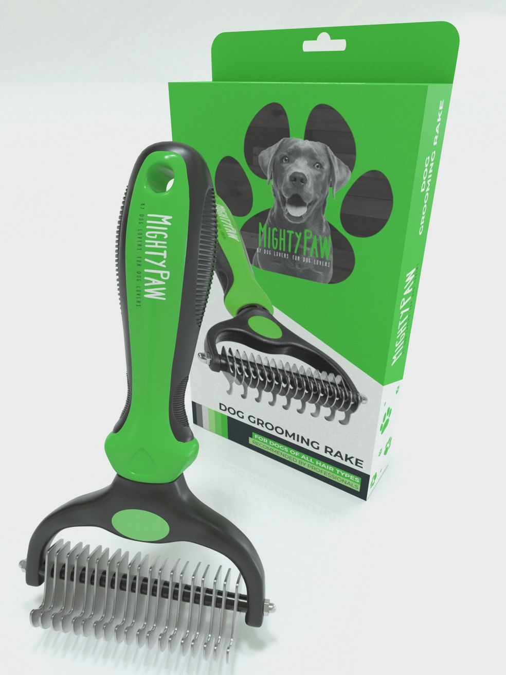 Mighty Paw - Rateau de toilettage, Brosse