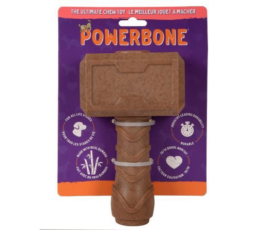 Powerbone - Jouet à Mâcher Pour Chien, Nylon &amp; Bambou - Marteau 7''