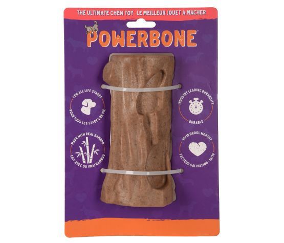 Powerbone - Jouet à Mâcher Pour Chien, Nylon &amp; Bambou - Tronc D'arbre 6''