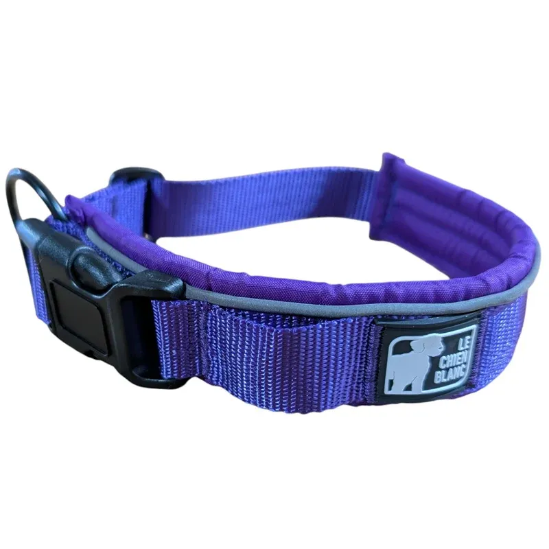 Le chien blanc - Collier rembourré à clip