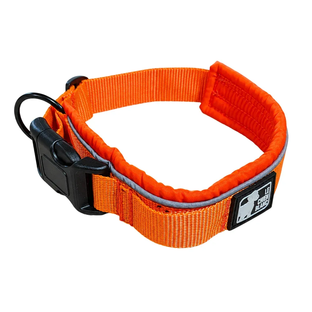 Le chien blanc - Collier rembourré à clip