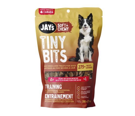 Jay's- Tiny Bits, Gâteries D'entrainement Pour Chien au beurre d'arachides et bacon