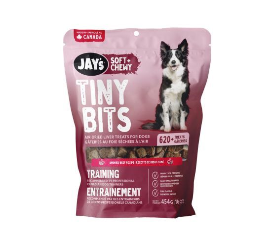 Jay's- Tiny Bits, Gâteries D'entrainement Pour Chien au boeuf fumé