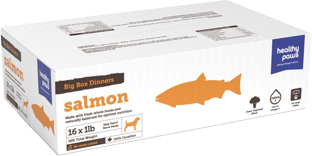 Healthy paws - Boîte dîner Saumon - 16lbs