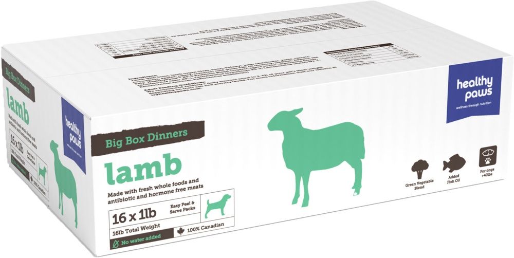 Healthy paws - Boîte dîner agneau - 16lbs
