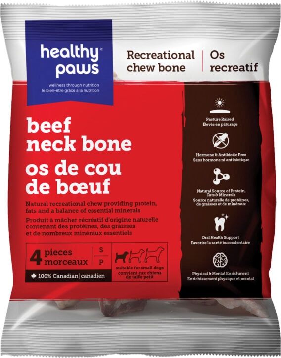 Healthy Paws - Os de cou de boeuf, taille: Petit