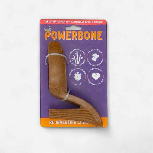Powerbone - Jouet à Mâcher Pour Chien, Nylon &amp; Bambou - Talon haut