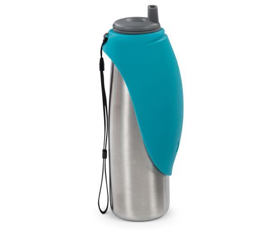 Messy Mutts - bouteille et bol d'eau de voyage en acier inoxidable, Double Paroi