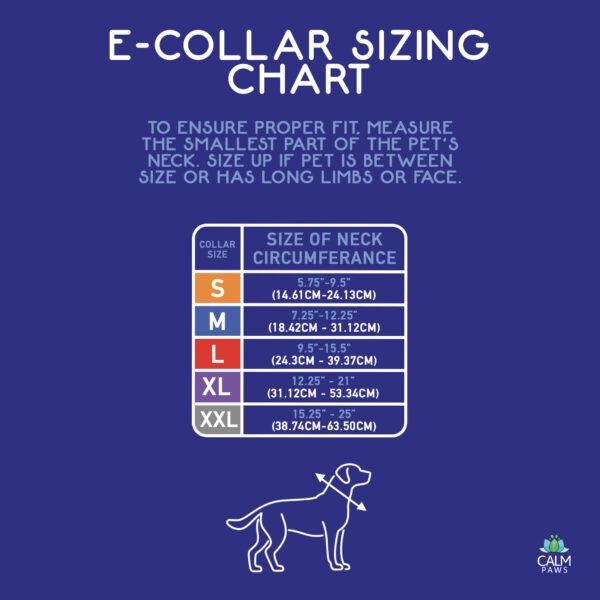 Calm Paws- Collier élizabeth,protection après chirurgie bleu