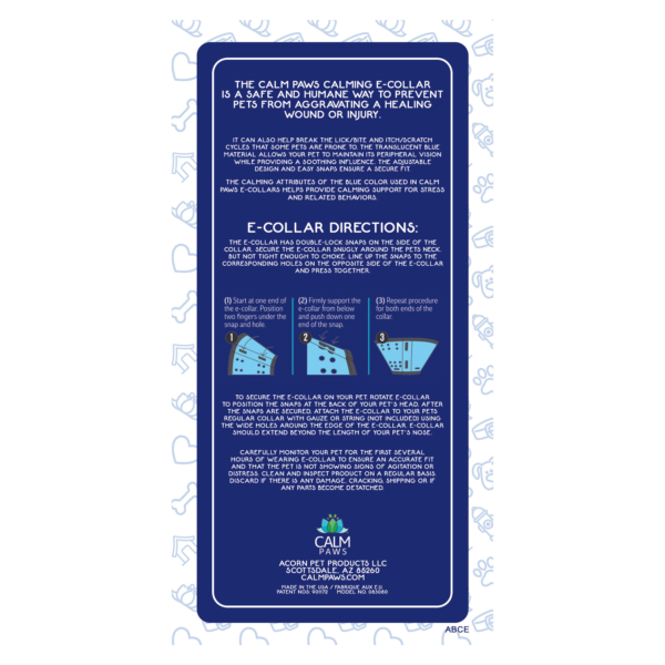 Calm Paws- Collier élizabeth,protection après chirurgie bleu