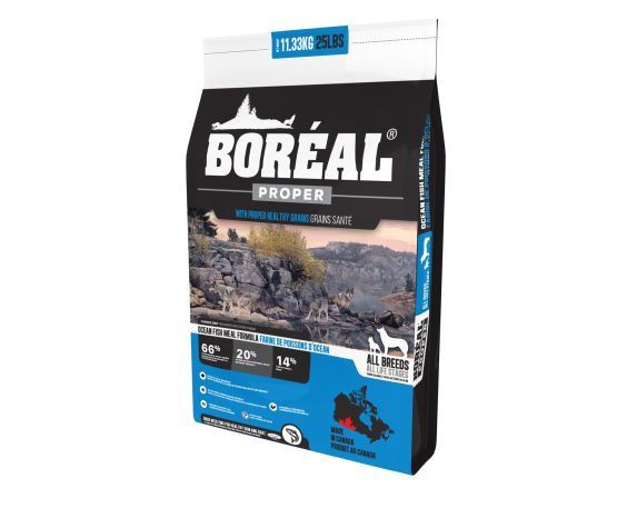Boréal Proper, Nourriture Pour Chien - Grains Santé, Poisson D'océan 11,33kg