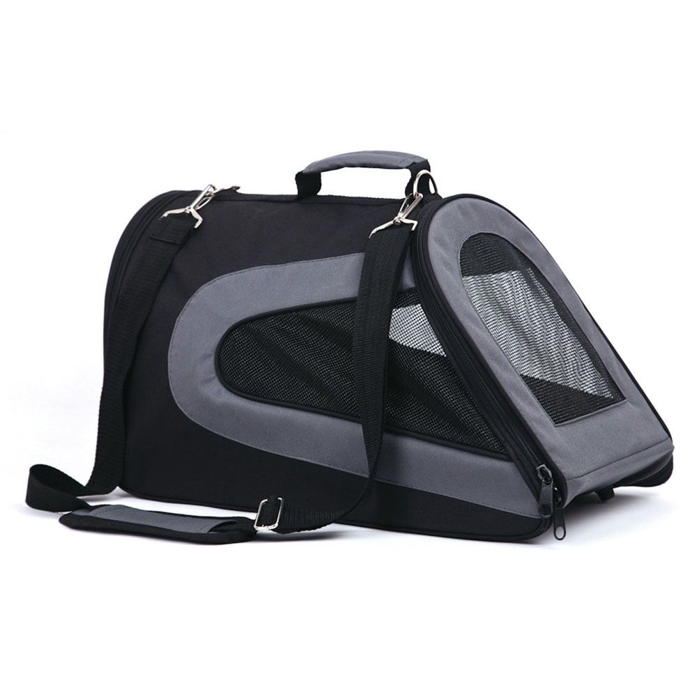 Tuff - Transporteur souple pour chien et chat, couleur: Noir